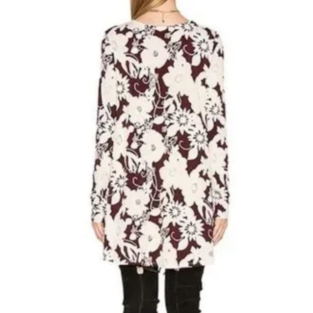 Show Me Your Mumu Tyler Tunic Dress ~ in Burgundy Bloom Spandy - Picture 2 of 10